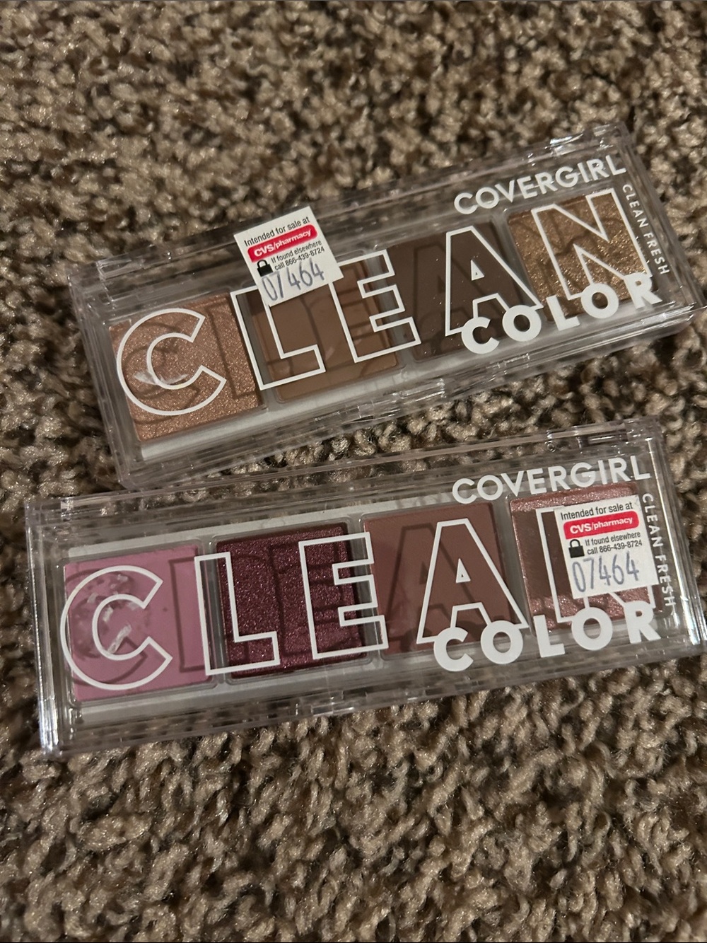 2 x COVERGIRL Clean Color Eyeshadow Duo — Pink, Mauve & Brown Tones